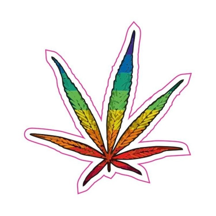 RAİNBOW LEAF STİCKER ürün görseli