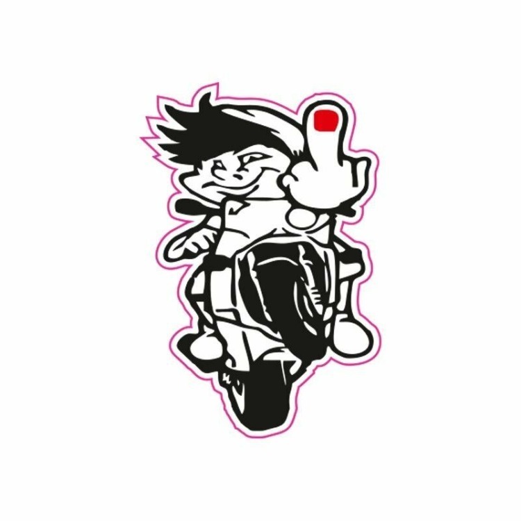 NAUGHTY MOTORCYCLE KID STİCKER ürün görseli