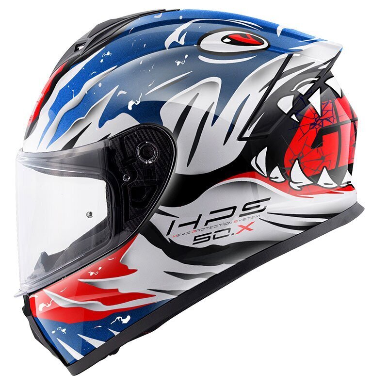GIVI 50.X SHARKBITE MAVİ-BEYAZ-KIRMIZI KASK ürün görseli