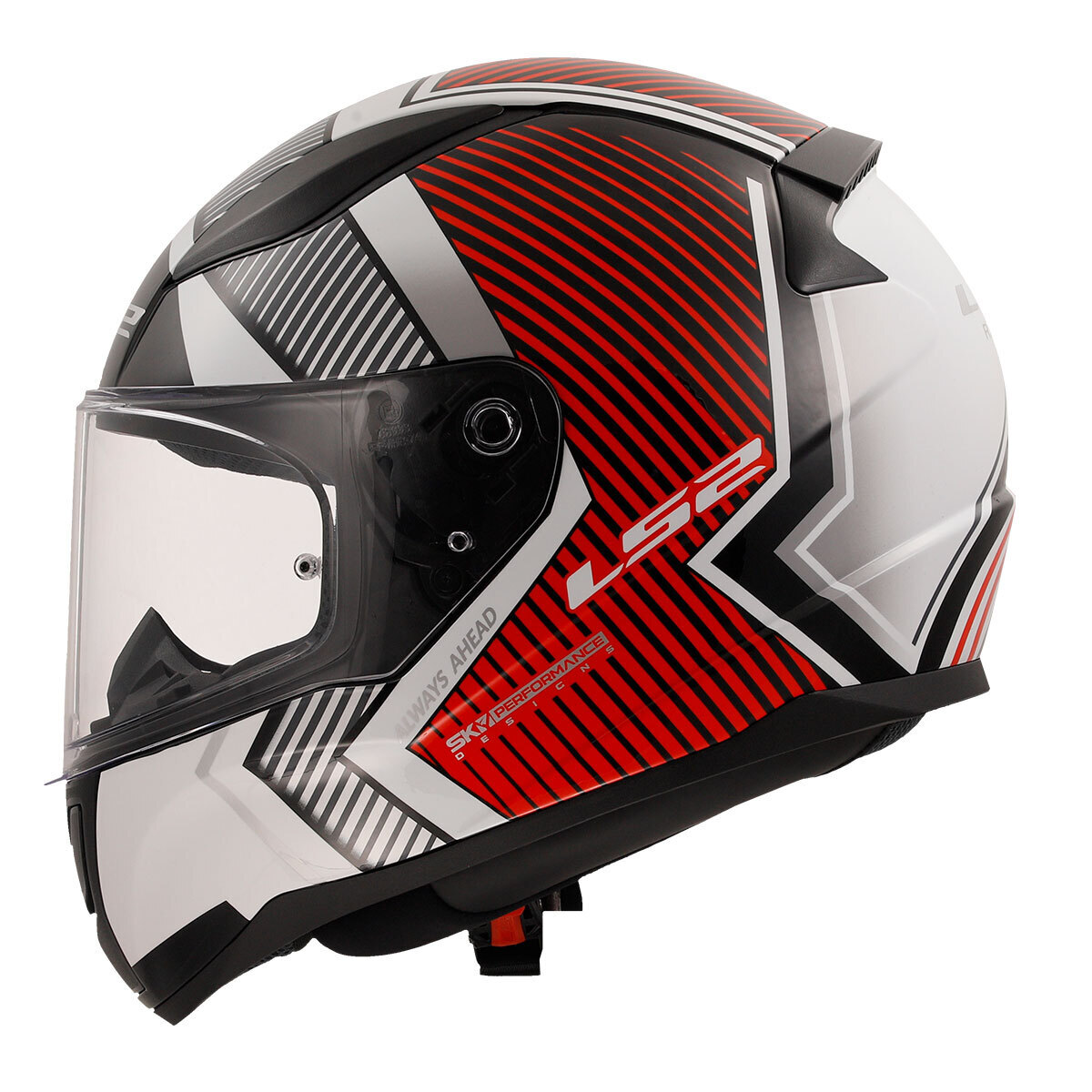 LS2 RAPID 2 EXTRA BEYAZ- KIRMIZI KASK ürün görseli