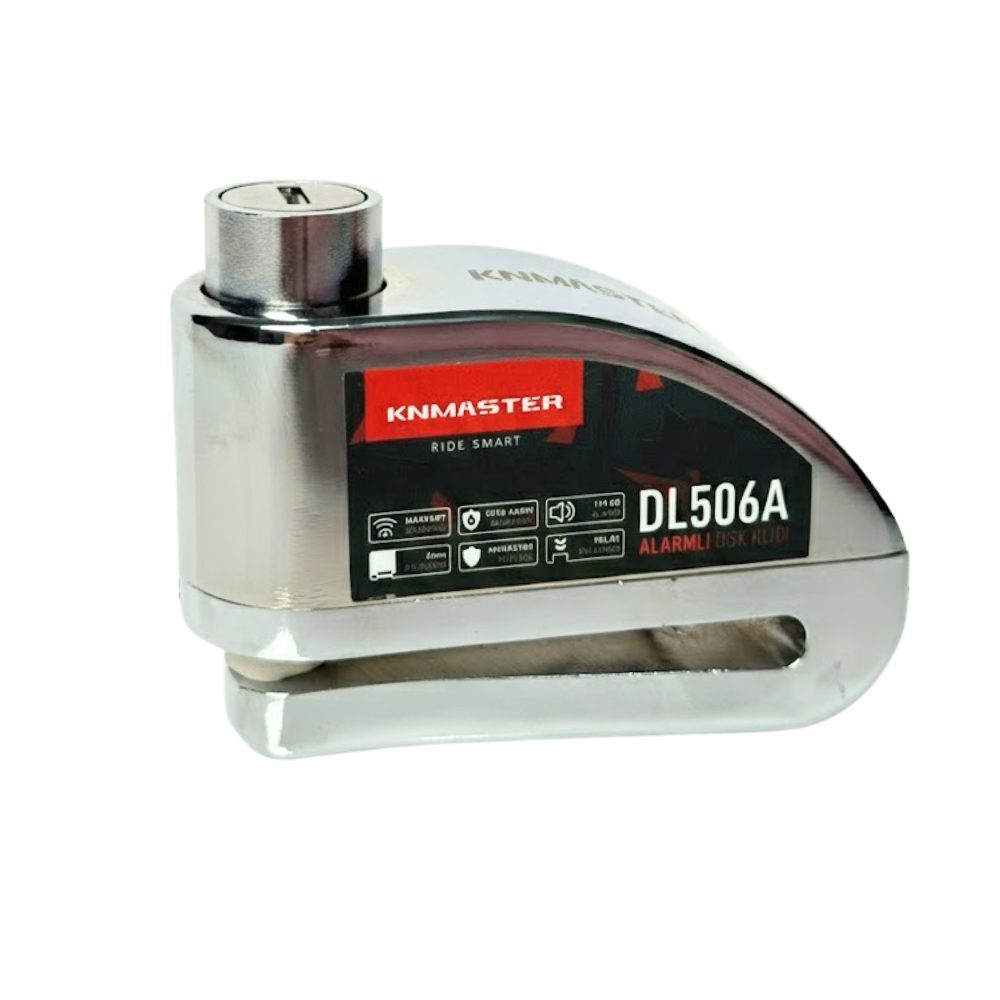 KNMASTER DL506A 6mm Alarmlı Disk Kilidi | Hatırlatma Kablosu ve Taşıma Çantası Hediye ürün görseli