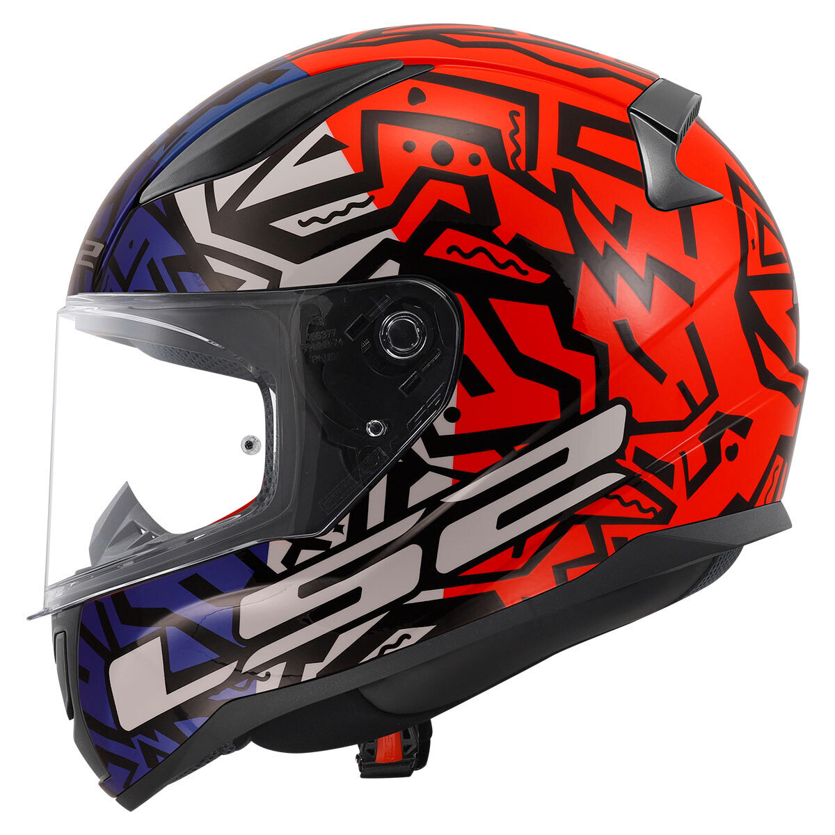 LS2 RAPID 2 MEMPHIS KIRMIZI-MAVİ KASK ürün görseli