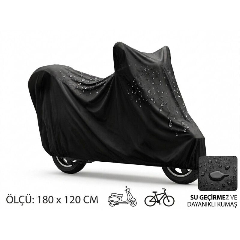 Su ve Toz Geçirmez Motosiklet ve Scooter Koruma Brandası 180×120 cm ürün görseli