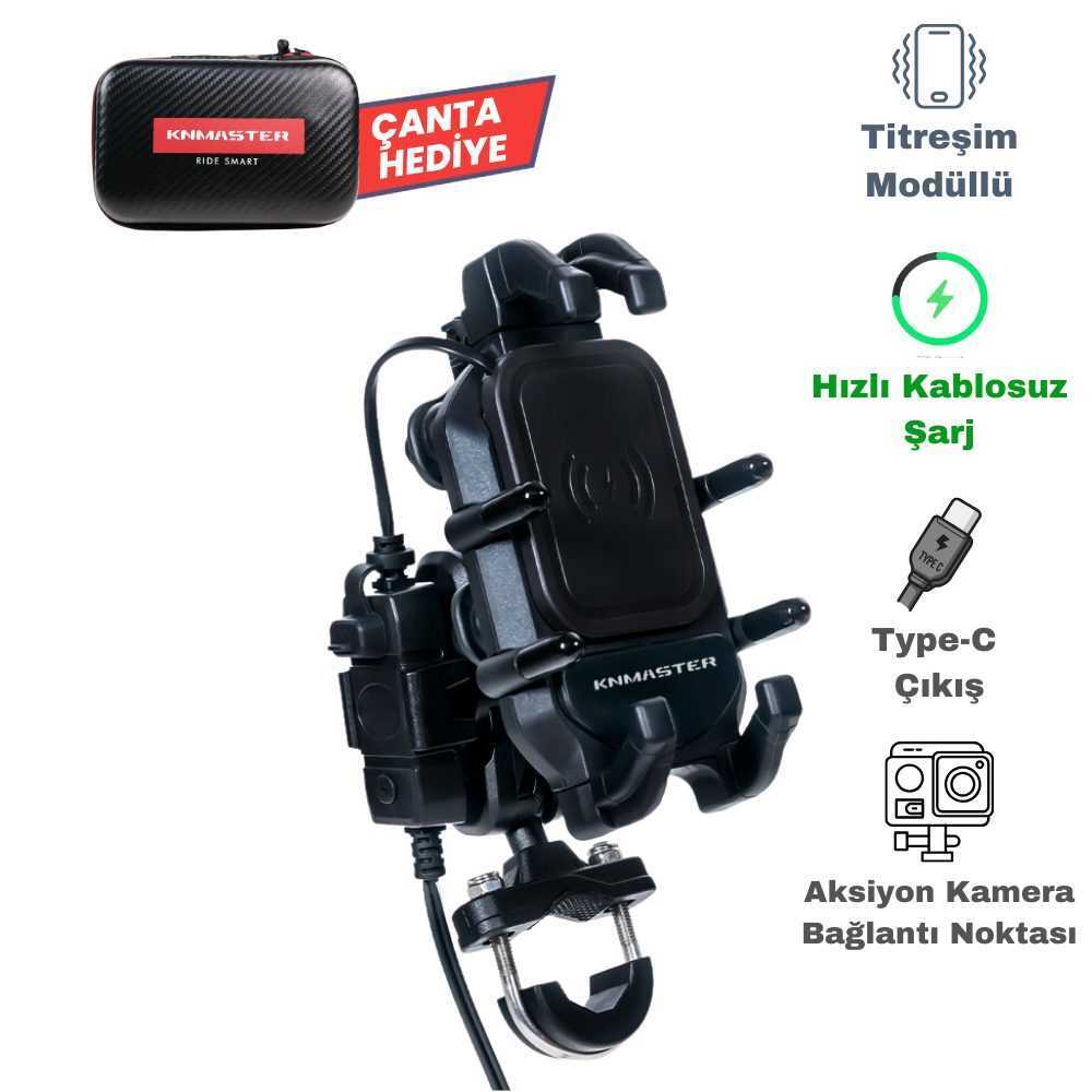 Knmaster TT-860 Titreşim Engelleyicili Tüm Motosikletlere Uyumlu Telefon Tutucu ürün görseli