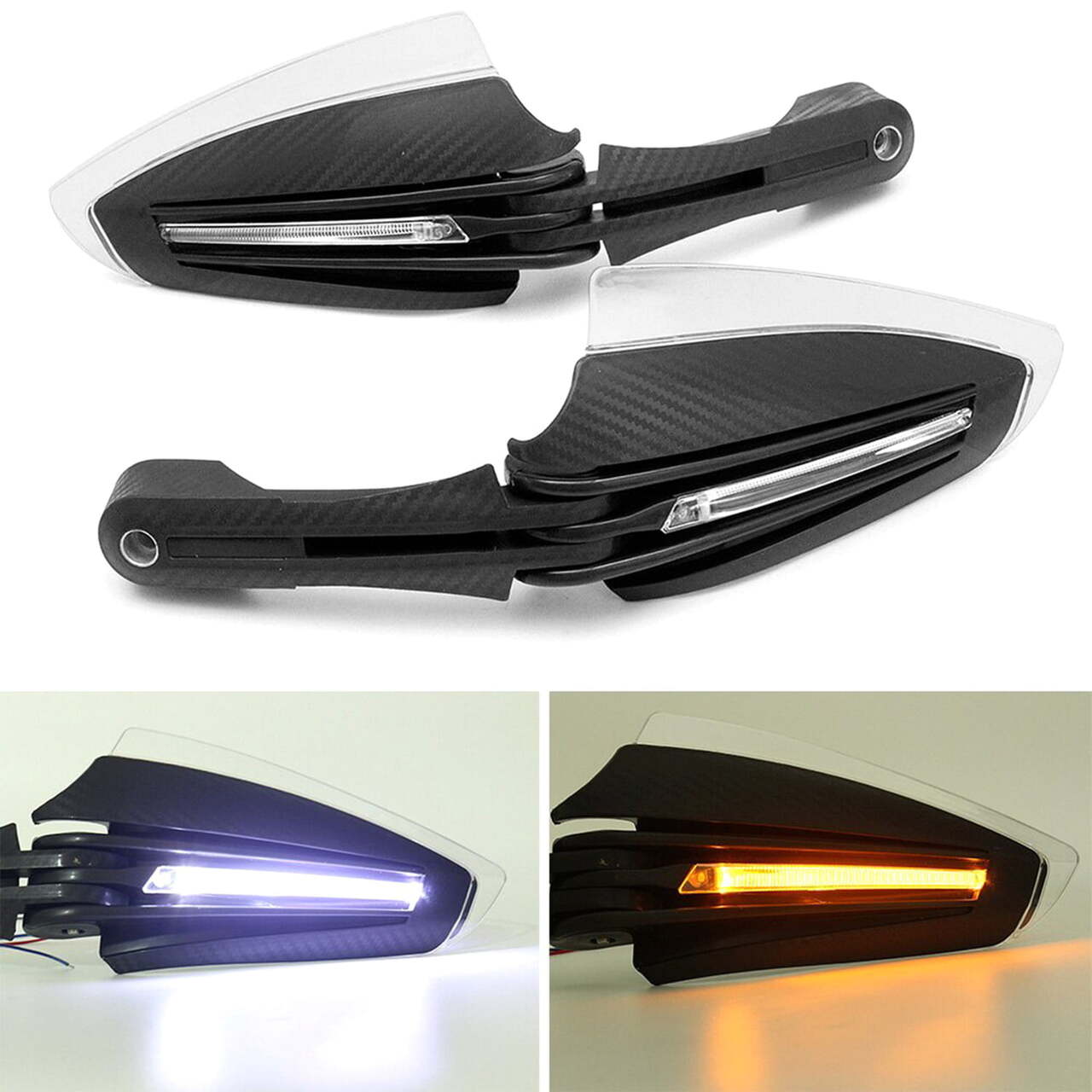 Knmaster HG-1000 Çift Ledli Karbon Motosiklet Elcik Koruma ürün görseli