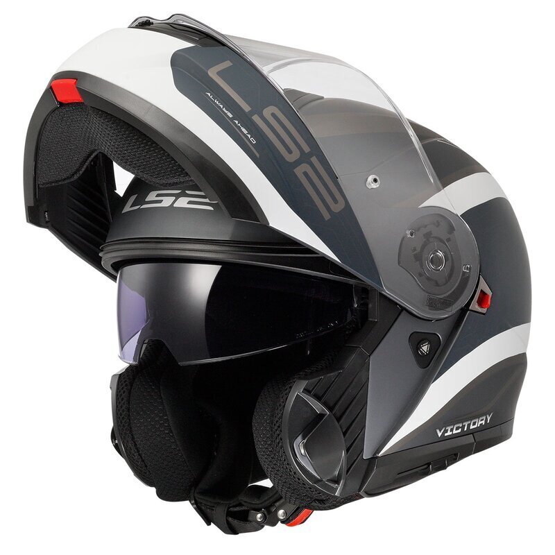 LS2 STROBE 2 VICTORY MAT GRİ-MAVİ-KUM KASK ürün görseli