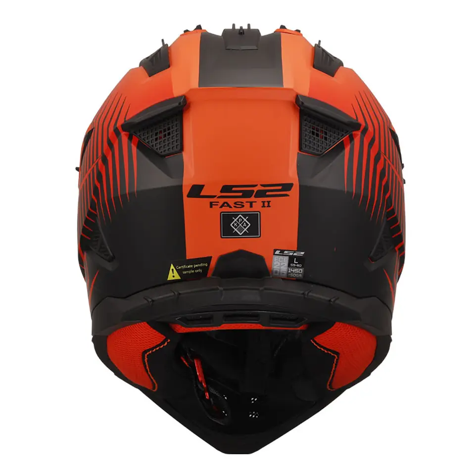 LS2 FAST 2 DUCK TURUNCU-KIRMIZI KASK ürün görseli